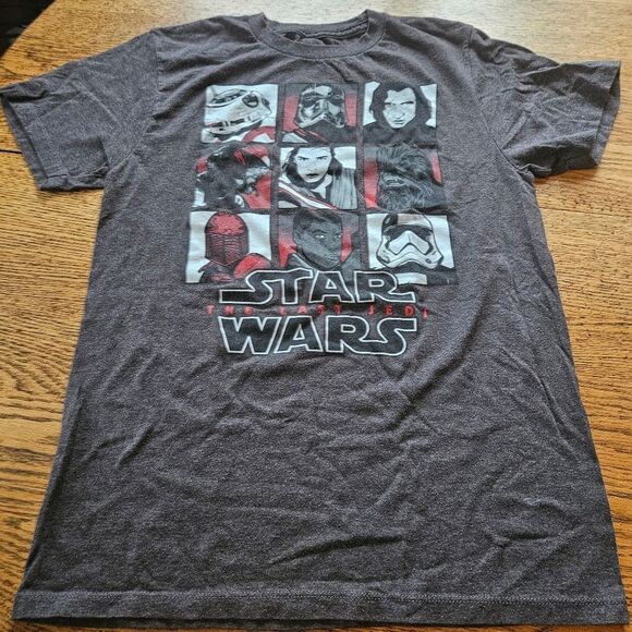 Star Wars The Last Jedi T-Shirt Size S | Gray Short‑Sleeve Fan Tee - Picture 1 of 5